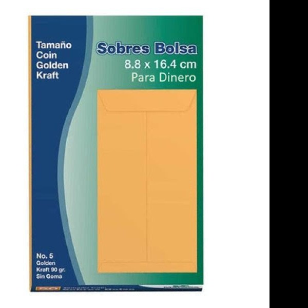 SOBRE BOLSA COIN 5 -IM0168 GOLDEN KRAFT PC 90KG.E50 C500